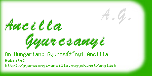 ancilla gyurcsanyi business card